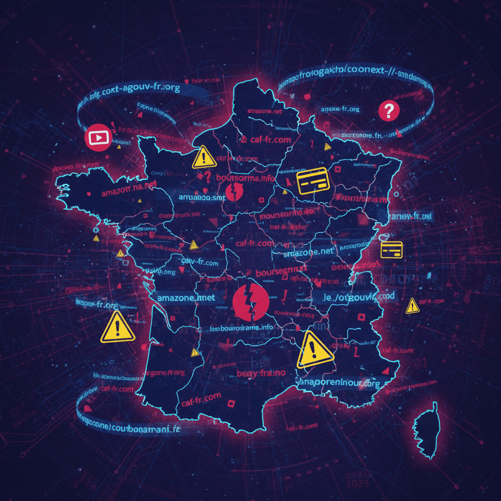 Les domaines frauduleux les plus utilisés en France
